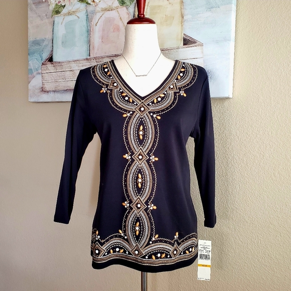 Alfred Dunner Sweaters - ALFRED DUNNER | Beaded Sweater NWT sz S